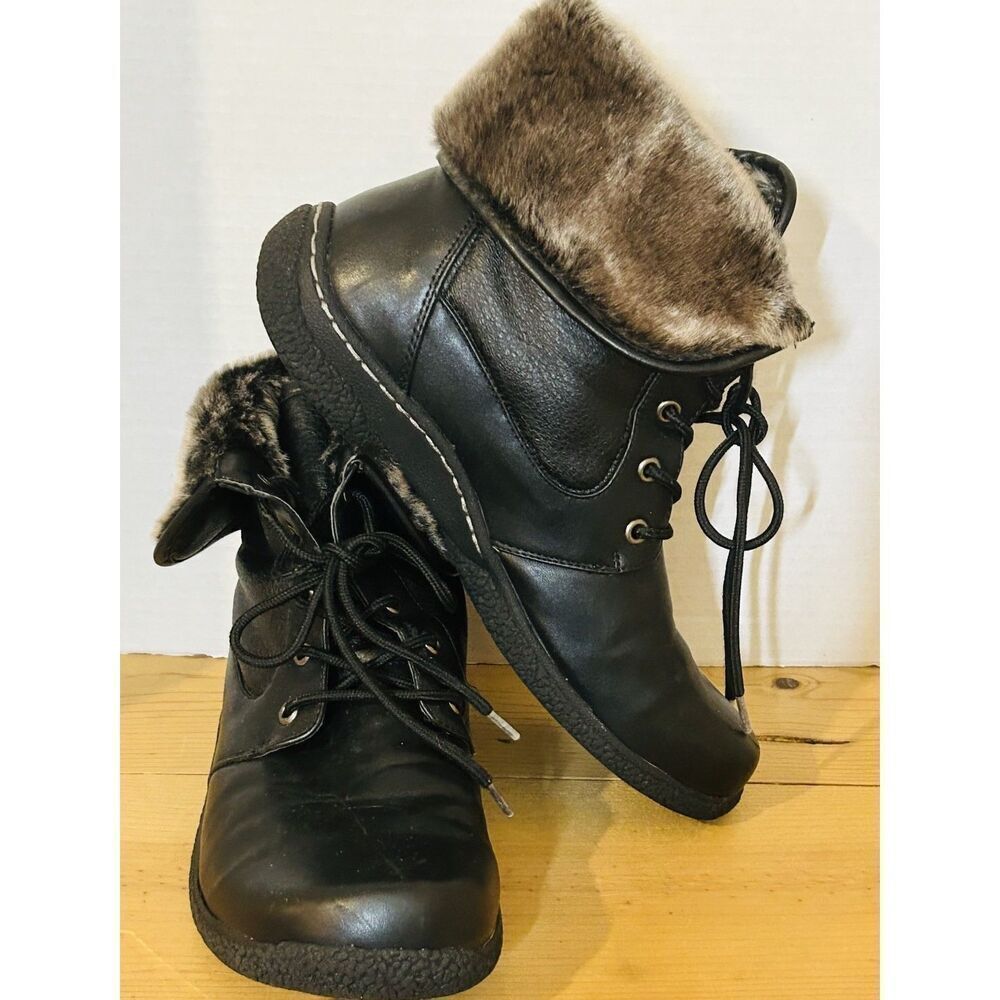 Wanderlust Fur Lined Boots Women's Size 10 M Boot T15906 Brown 10W EUC